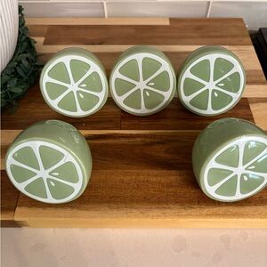 Target Set of 5 Limes Threshold Ceramic Fruit Half Lemon Kitchen Dining Decor